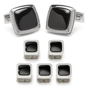 Onyx Cushion Stainless Steel 5-Stud Set
