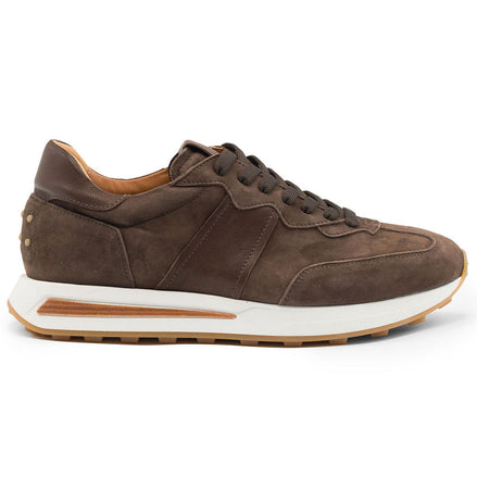 Nic Roxi Suede & Calfskin Sneaker, Nicotine