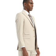 Stacy Adams 2-Piece Solid Suit – Modern Fit with Peak Lapel