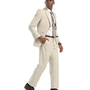 Stacy Adams 2-Piece Solid Suit – Modern Fit with Peak Lapel
