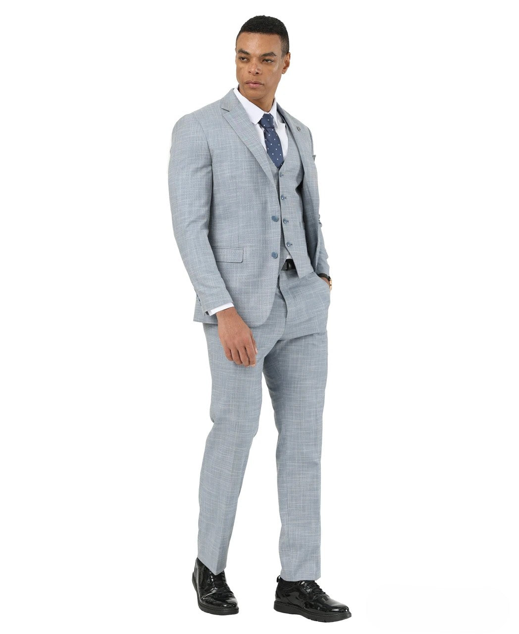 Stacy Adams 3-Piece Crosshatch - Hybrid Fit