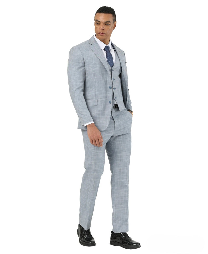 Stacy Adams 3-Piece Crosshatch - Hybrid Fit