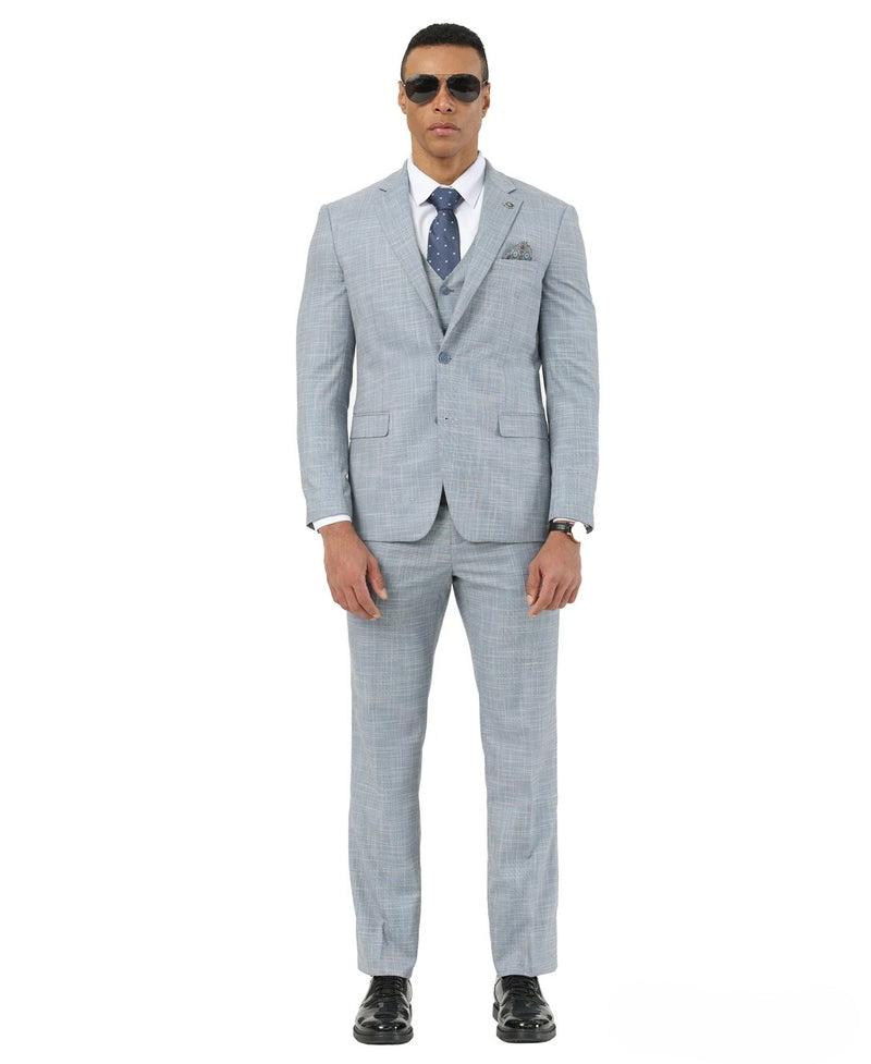 Stacy Adams 3-Piece Crosshatch - Hybrid Fit