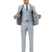 Stacy Adams 3-Piece Crosshatch - Hybrid Fit