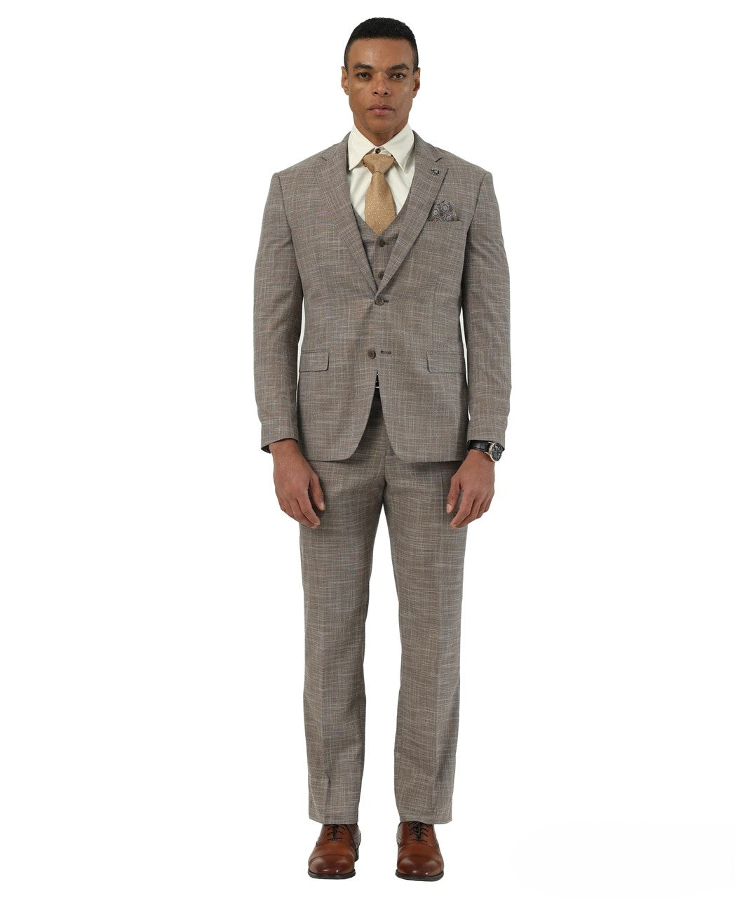 Stacy Adams 3-Piece Crosshatch - Hybrid Fit