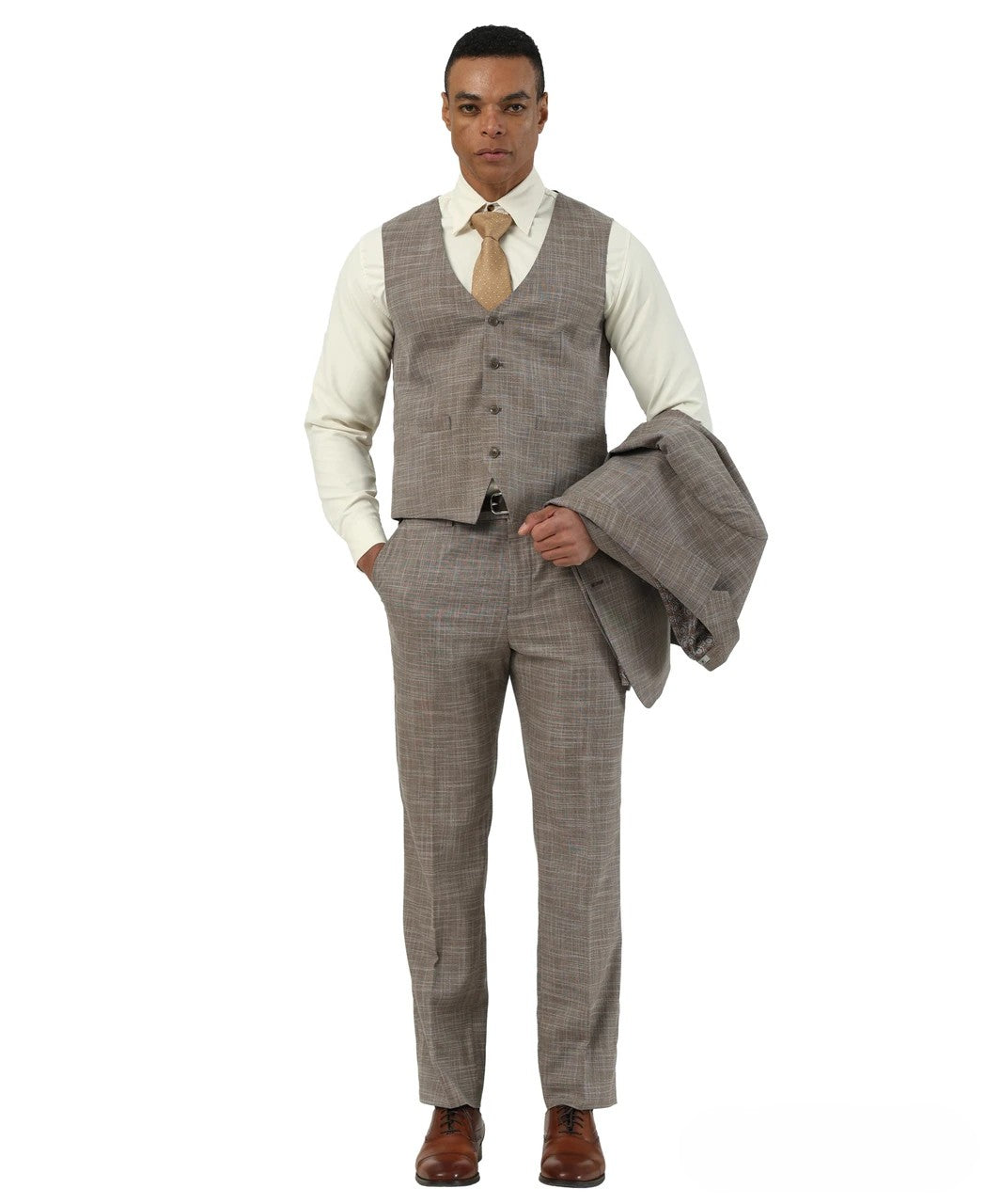 Stacy Adams 3-Piece Crosshatch - Hybrid Fit