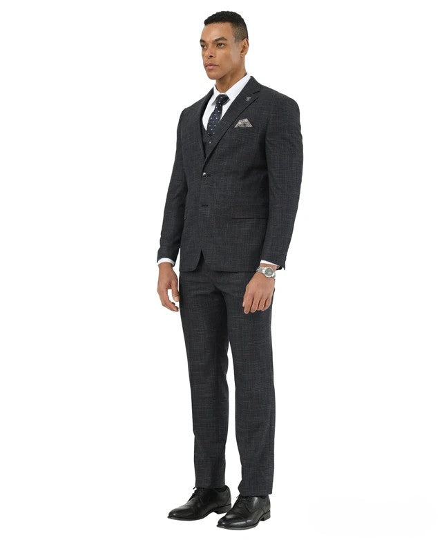 Stacy Adams 3-Piece Crosshatch - Hybrid Fit