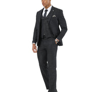 Stacy Adams 3-Piece Crosshatch - Hybrid Fit