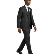 Stacy Adams 3-Piece Windowpane Suit