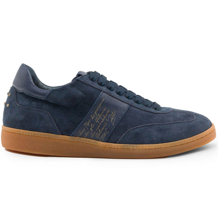 Shizzo Signature Leather Sneakers, Navy