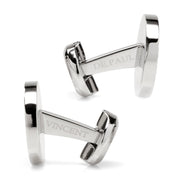 VDP White & Black Pave Crystals Stud Set