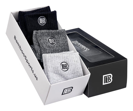 Premium Bamboo Rayon Quarter High Crew Socks