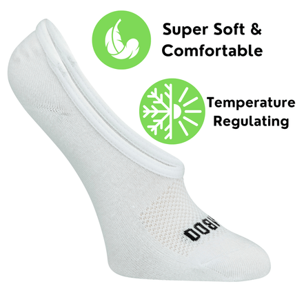 Bamboo Sports Super Low Cut No Show Bamboo Rayon Socks- Breathable, Moisture Wicking, Odor Eliminating, 4 Pair