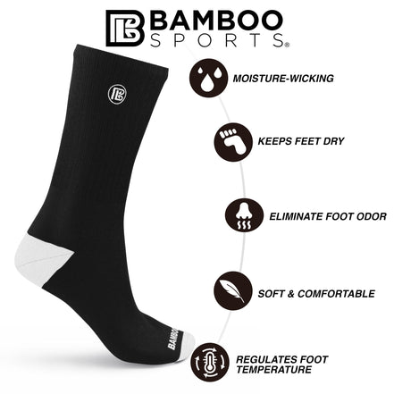 Premium Bamboo Rayon Crew Socks