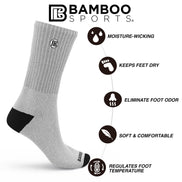 Premium Bamboo Rayon Crew Socks
