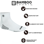 Premium Bamboo Rayon Quarter High Crew Socks