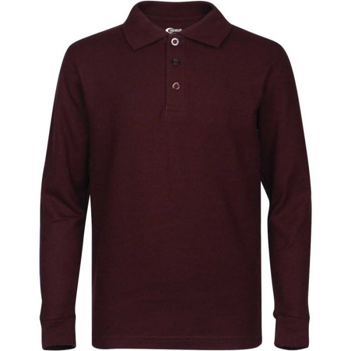 Boy's Long Sleeve Pique Polo Shirt