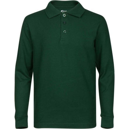 Boy's Long Sleeve Pique Polo Shirt