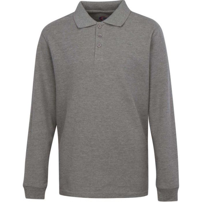 Boy's Long Sleeve Pique Polo Shirt