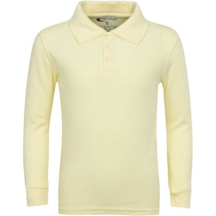Boy's Long Sleeve Pique Polo Shirt