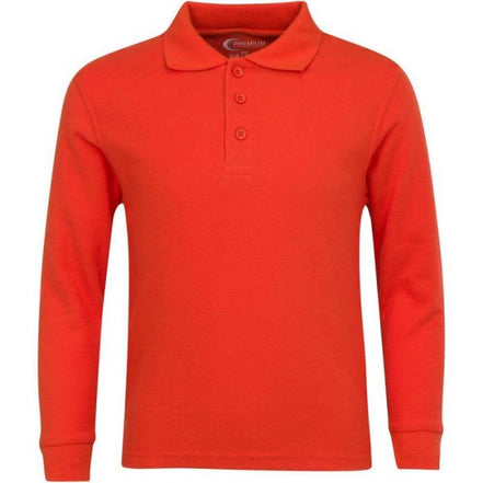 Boy's Long Sleeve Pique Polo Shirt
