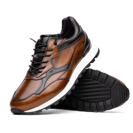 Bravo Hand Finished Trainer Cognac / Black