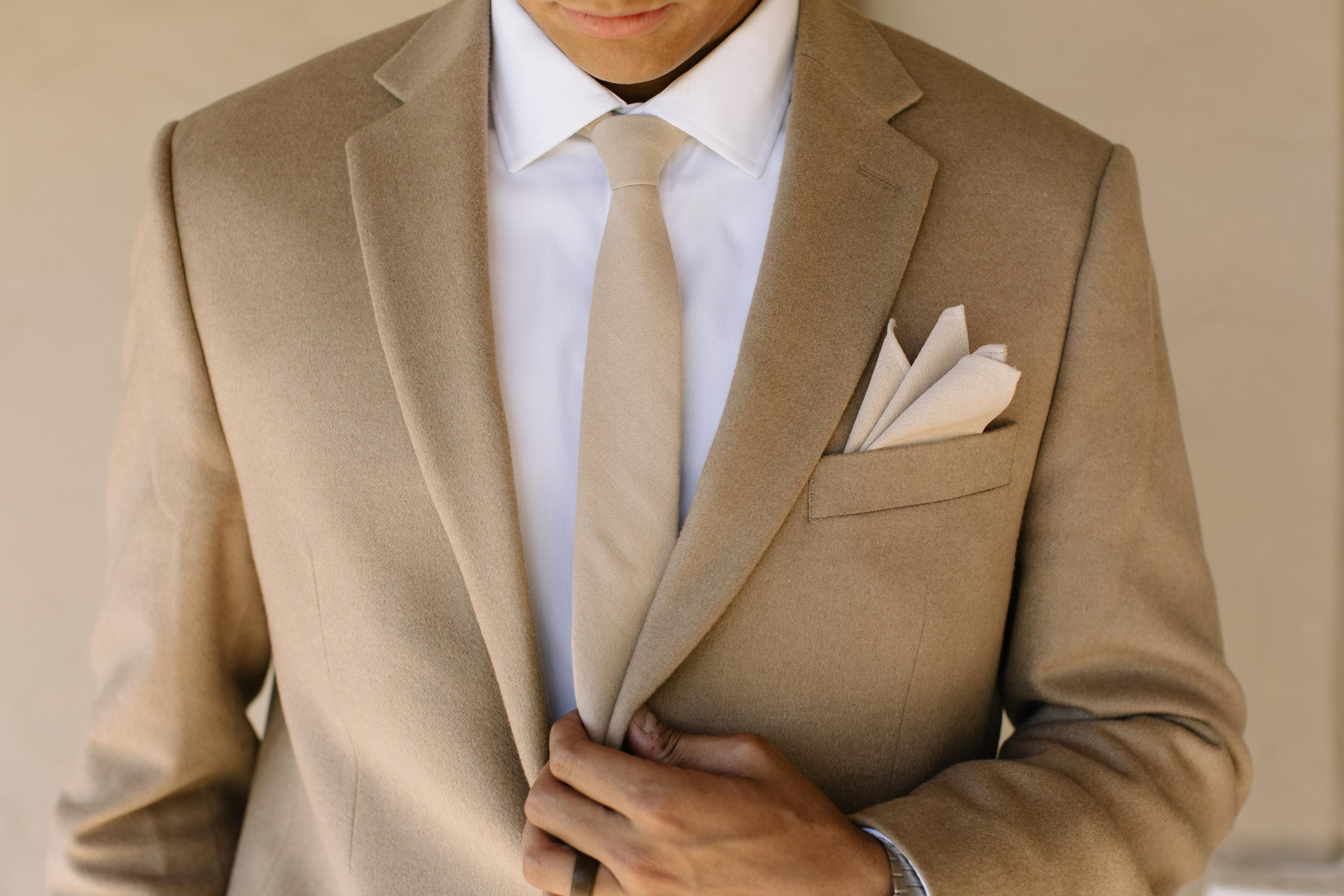 Champagne Men's Tie