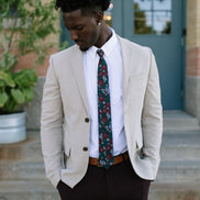 Dashing Floral Mens Tie