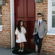 Red Hot Floral Boys Tie