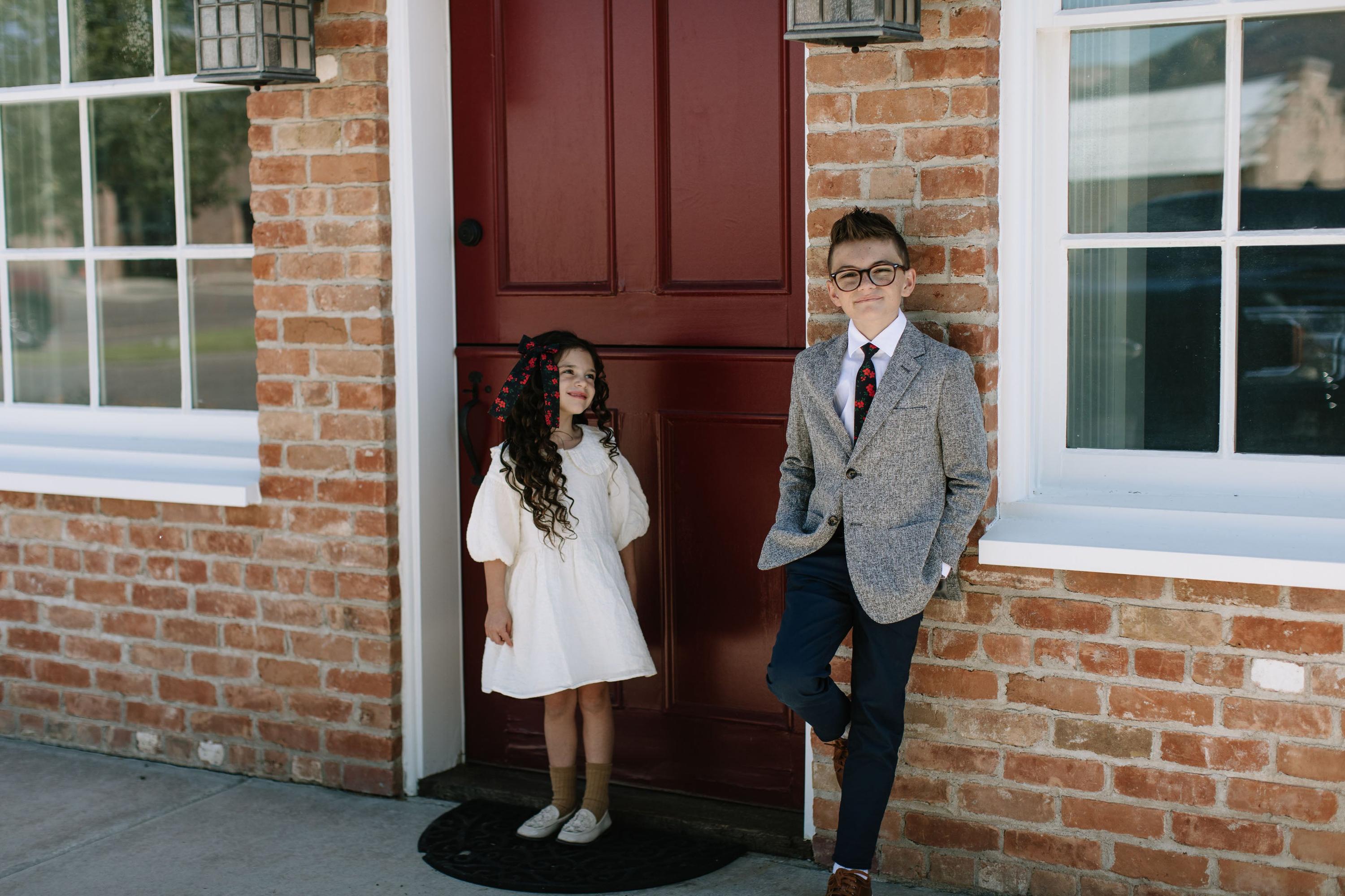 Red Hot Floral Boys Tie