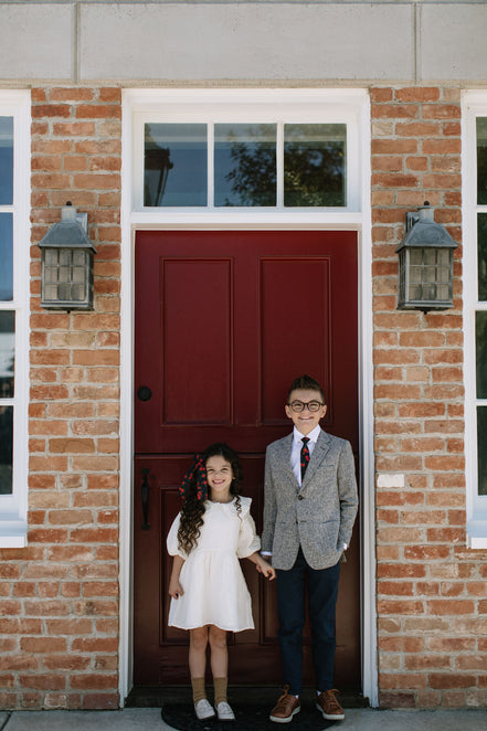 Red Hot Floral Boys Tie
