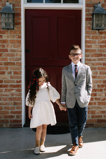 Red Hot Floral Boys Tie