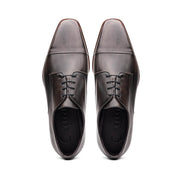 Enzo Italian Calfskin Cap Toe Burnished Black