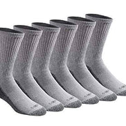 Dickies Men's Dry-tech Moisture Control Crew Socks Multipack, Black (6 Pairs)