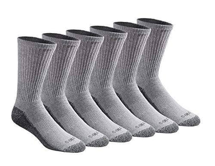 Dickies Men's Dry-tech Moisture Control Crew Socks Multipack, Black (6 Pairs)