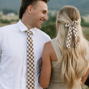 Fawn Gingham Men's Tie
