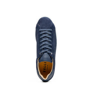 Kobe Crocodile Embossed Italian Sueded Goatskin Sneakers Navy