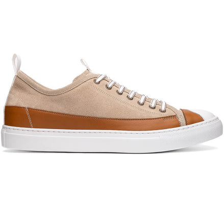 Lando Sueded Calfskin Sneaker Taupe
