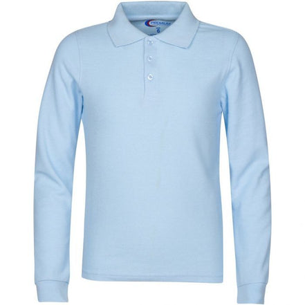 Boy's Long Sleeve Pique Polo Shirt