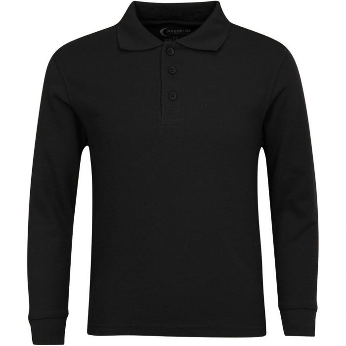 Boy's Long Sleeve Pique Polo Shirt
