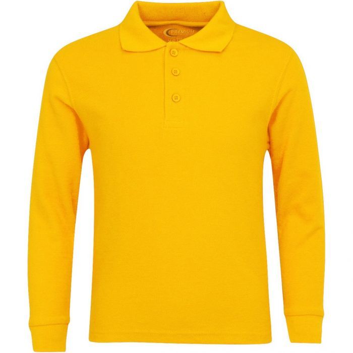 Boy's Long Sleeve Pique Polo Shirt