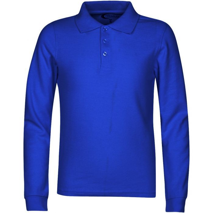 Boy's Long Sleeve Pique Polo Shirt