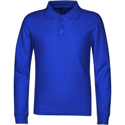 Boy's Long Sleeve Pique Polo Shirt