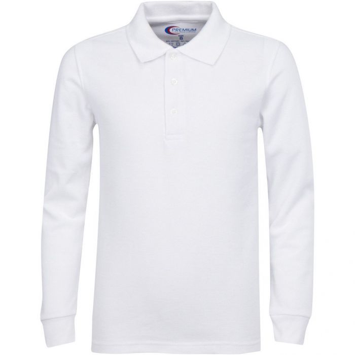 Boy's Long Sleeve Pique Polo Shirt