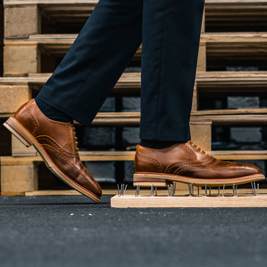 STEEL TOE OXFORD SHOE PILOT AMBER