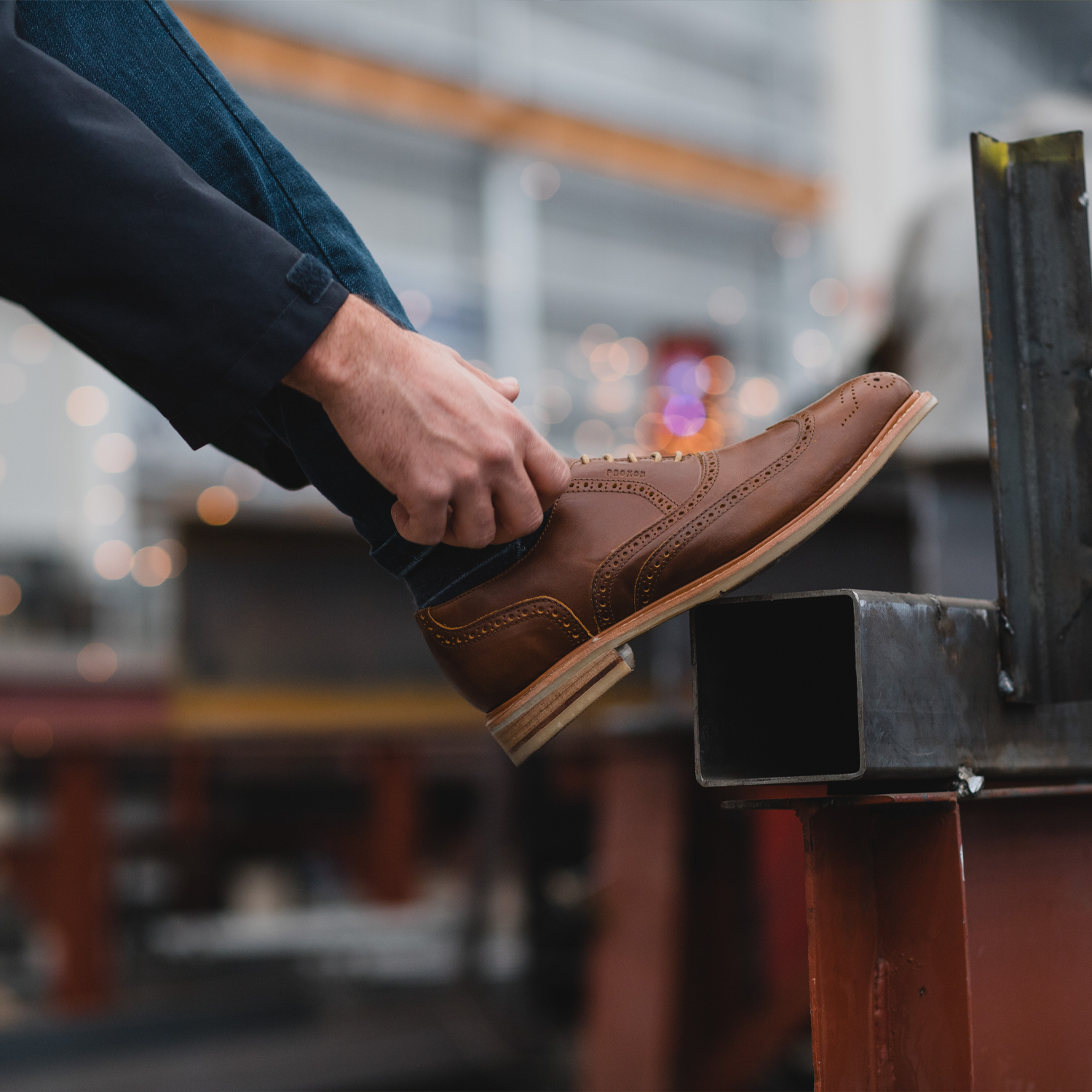STEEL TOE OXFORD SHOE PILOT AMBER