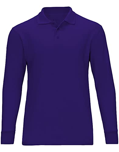 Boy's Long Sleeve Pique Polo Shirt
