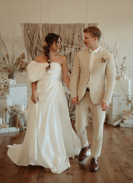 Quilted White Men's Tie