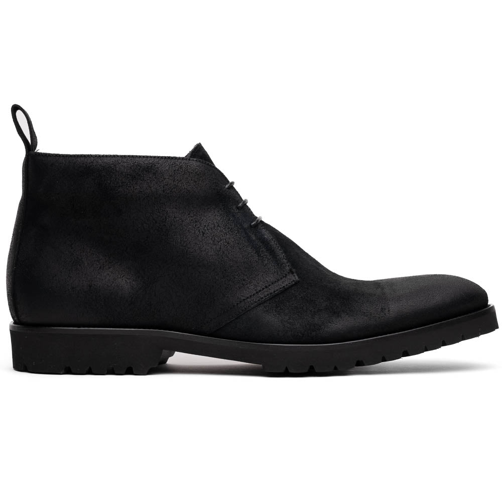 Rezza Suede Calfskin Chukka Boot Black