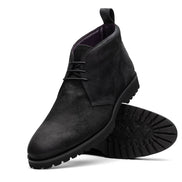 Rezza Suede Calfskin Chukka Boot Black